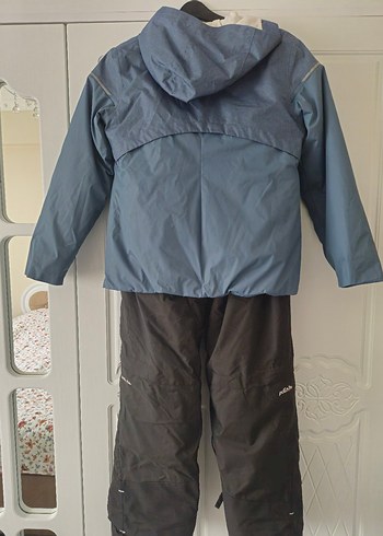 Kemerli Lacivert Çocuk Kaban kayak takımi - Görsel 2