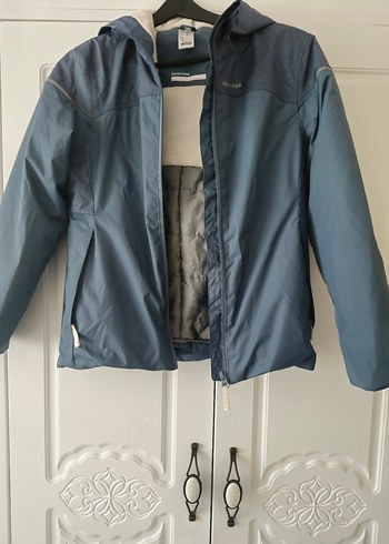 Çocuk Mavi İnce Fermuarlı Mont Quechua - Görsel 2