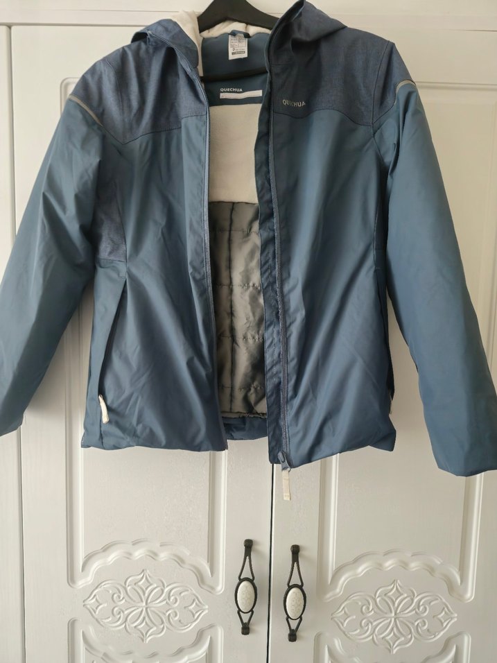 Çocuk Mavi İnce Fermuarlı Mont Quechua - Görsel 2