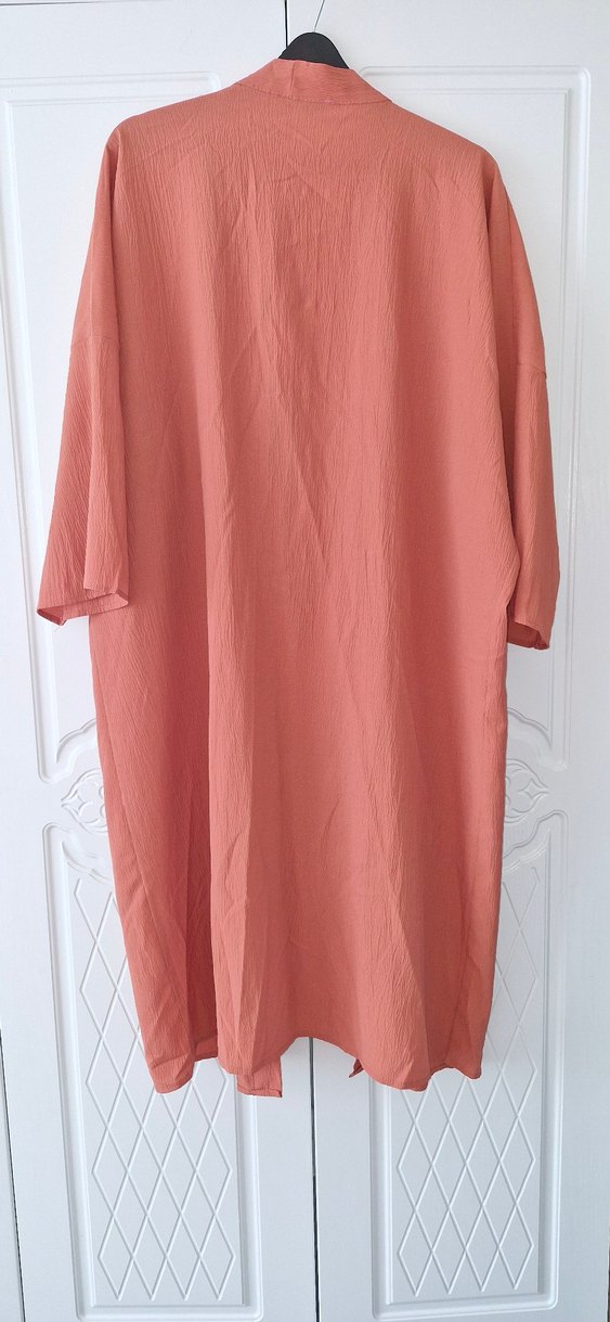 Bohem Tarzı Rahat Kesim Bej Kadın Uzun Elbise - Görsel 5