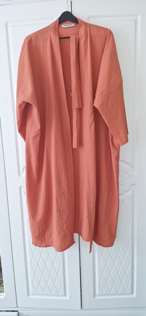 Bohem Tarzı Rahat Kesim Bej Kadın Uzun Elbise - Görsel 4