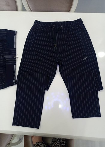 erkek Lacivert Çizgili Fermuarlı Eşofman Takımı - Görsel 2