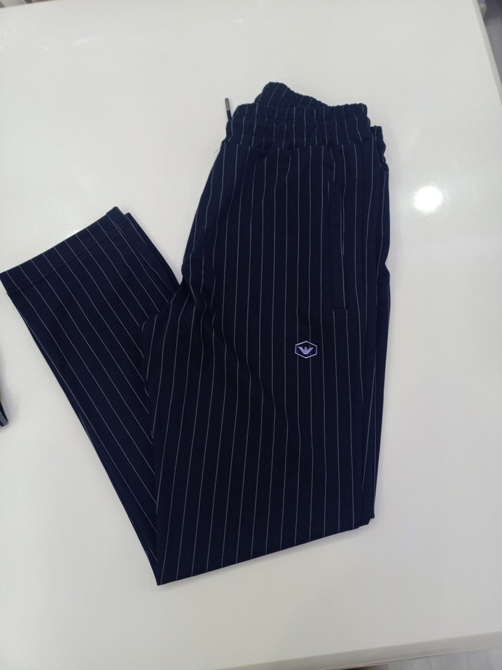 erkek Lacivert Çizgili Fermuarlı Eşofman Takımı - Görsel 4