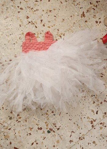 Dantel Detaylı Beyaz Kız Çocuk Elbise - Görsel 2