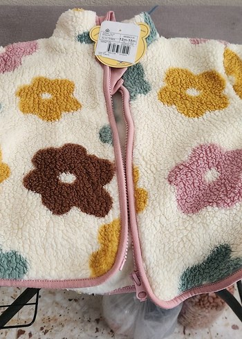 Çiçek Desenli Pastel Renkli Çocuk hırkası - Görsel 2