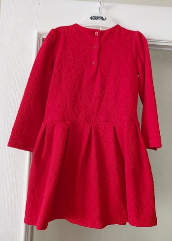 Kız Çocuk Kırmızı Pilili Elbise - Görsel 2