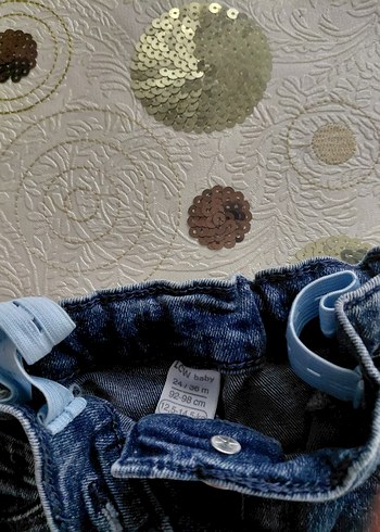 Bol Kesim Kız Kot Pantolon - Görsel 4