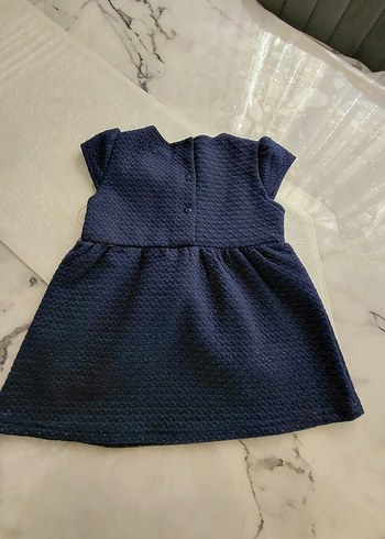 Kız Çocuk Lacivert Fırfırlı Elbise - Görsel 2