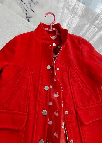 Kız Çocuk Kırmızı Kaban - Görsel 2