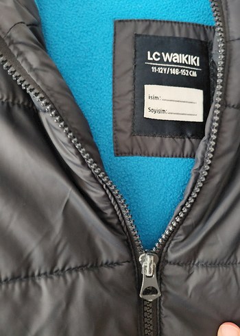 Erkek Çocuk Kapüşonlu Fermuarlı Mavi Mont - Görsel 4