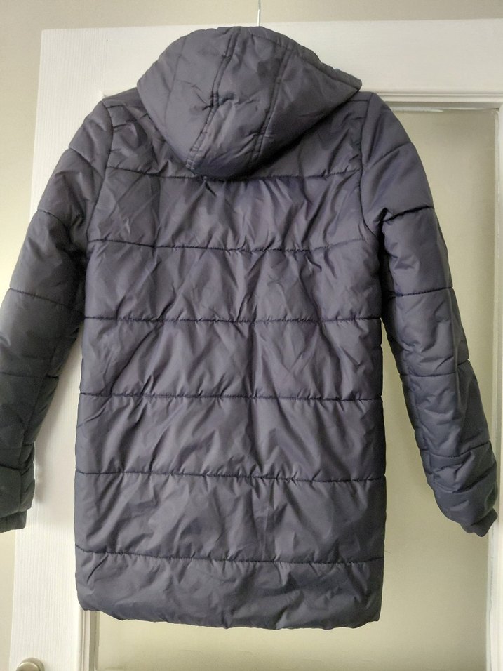 Erkek Çocuk Kapüşonlu Fermuarlı Mavi Mont - Görsel 2