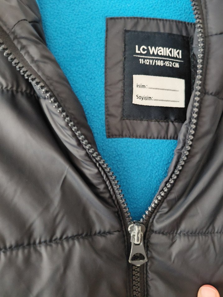 Erkek Çocuk Kapüşonlu Fermuarlı Mavi Mont - Görsel 4