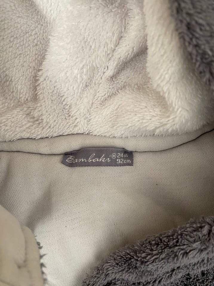 Gri Kürklü Erkek Bebek Tulum - Görsel 3