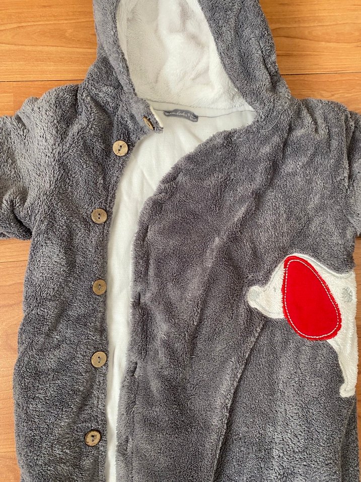 Gri Kürklü Erkek Bebek Tulum - Görsel 2