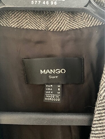 m Beden gri Renk Mango yün ceket