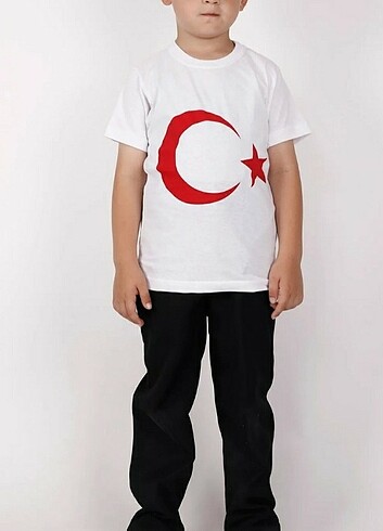 BURUTEKİN ay yıldız baskılı tişört 