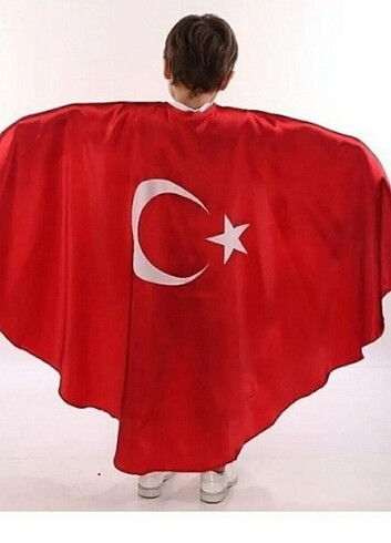 BURUTEKİN ay yıldız baskılı pelerin 