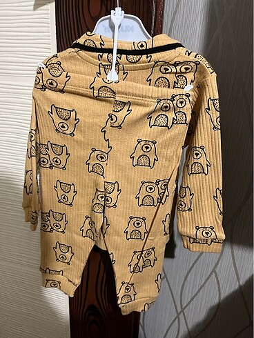 9-12 Ay Beden camel Renk bebek pijaması