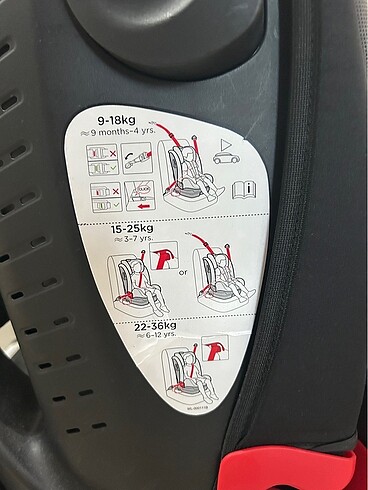 9- 36 kg Beden gri Renk joie oto koltuğu
