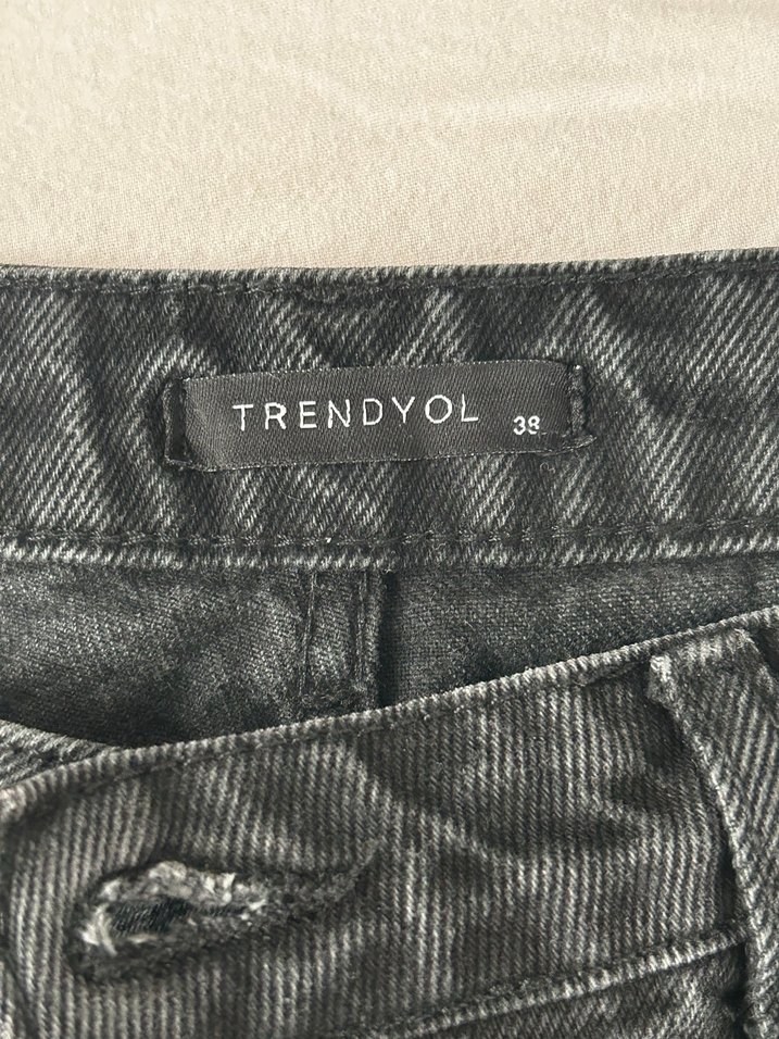 siyah kadın kargo kot pantolon - Görsel 3