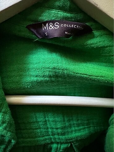 s Beden yeşil Renk Marks & Spencer Gömlek