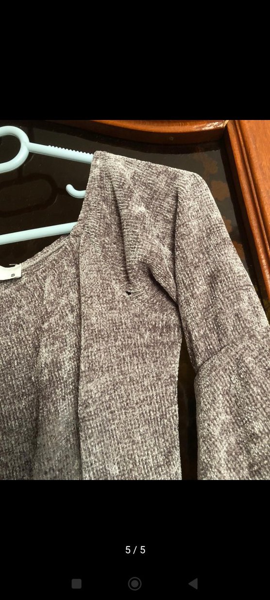 Gri Midi Kadın Bohem Elbise - Görsel 5