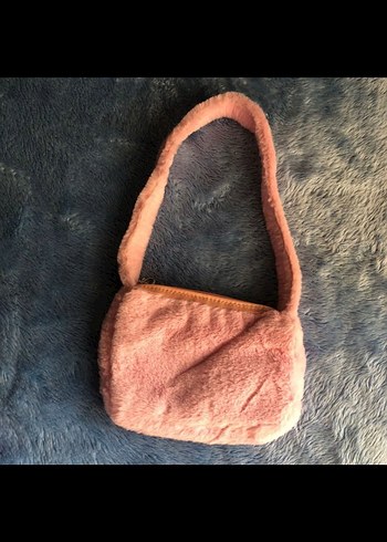Pembe Peluş Kadın Omuz Çantası - Görsel 5