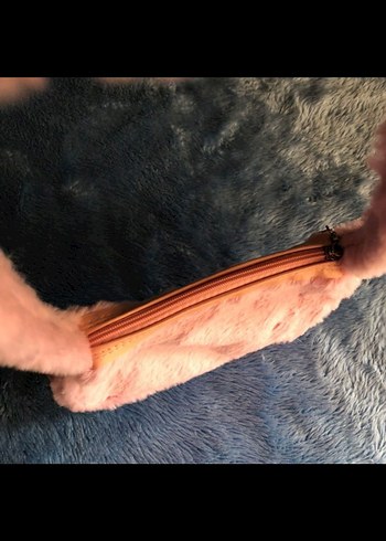 Pembe Peluş Kadın Omuz Çantası - Görsel 2