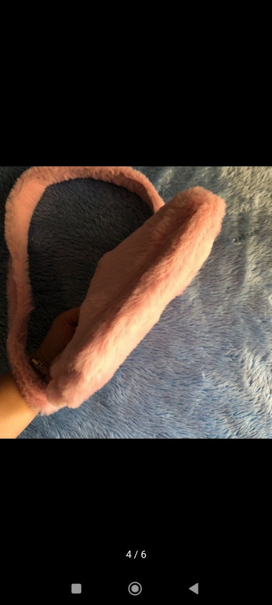 Pembe Peluş Kadın Omuz Çantası - Görsel 3