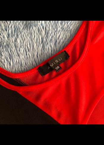 Kırmızı Casual Elbise - Görsel 4