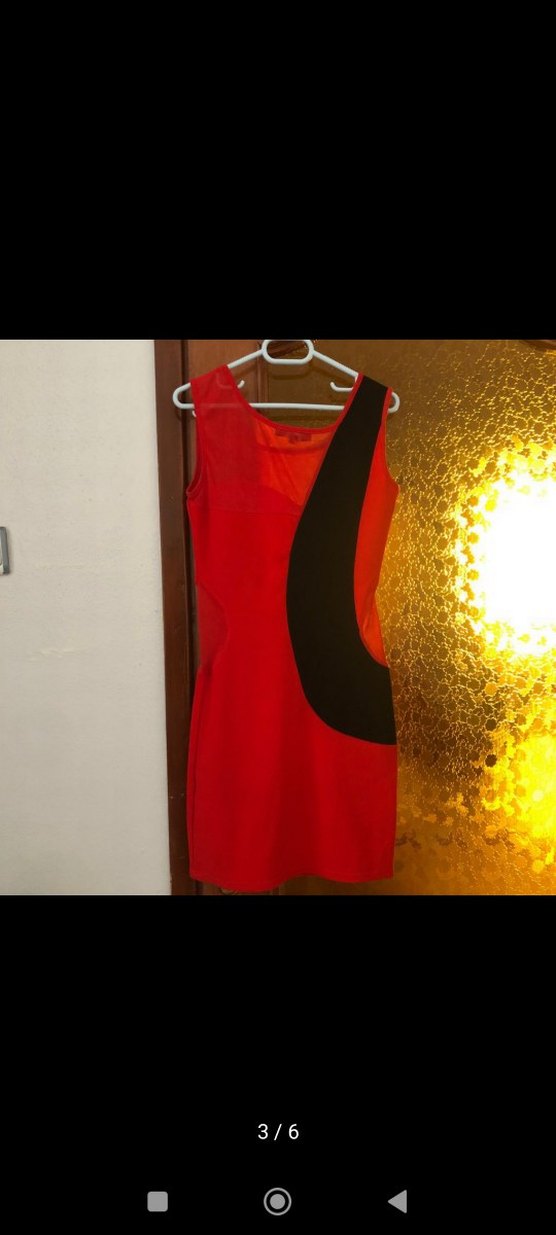 Kırmızı Casual Elbise - Görsel 3