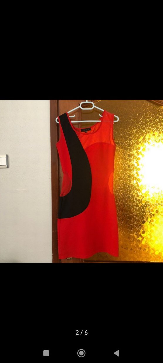 Kırmızı Casual Elbise - Görsel 2