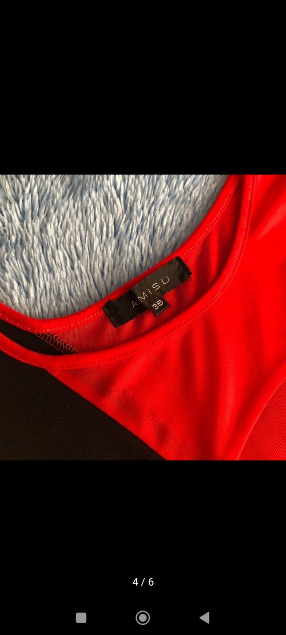 Kırmızı Casual Elbise - Görsel 4