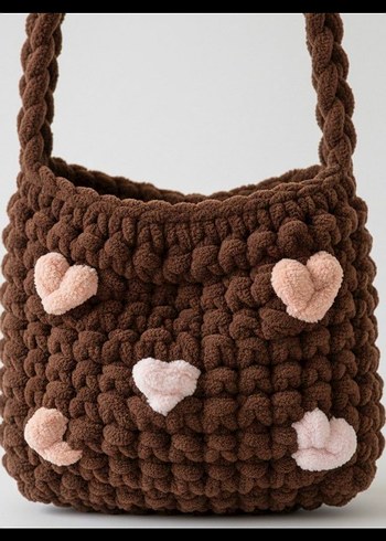 Handmade Kalpli Puffy Örgü Çanta  - Görsel 3