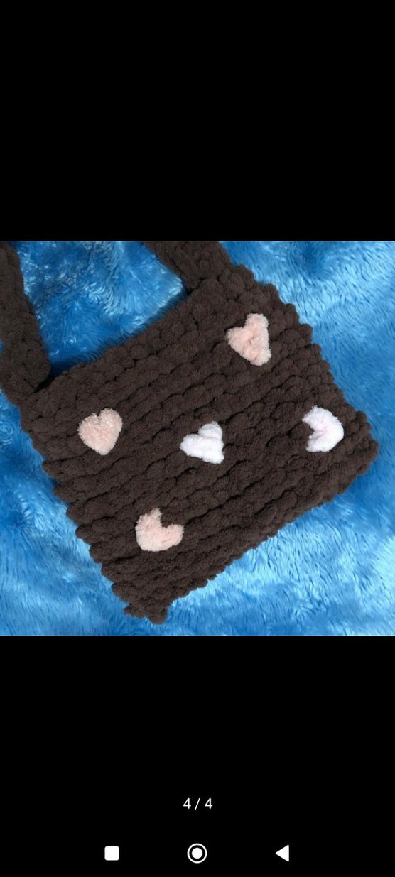 Handmade Kalpli Puffy Örgü Çanta  - Görsel 4