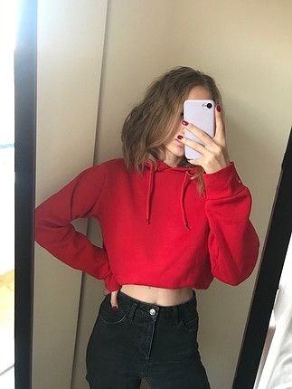 Kırmızı hoodie