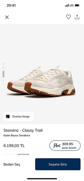 37 Beden ten rengi Renk Skechers Stamina 37 numara