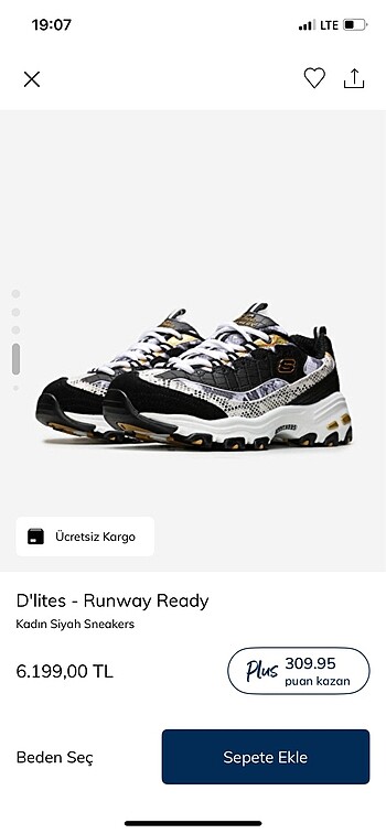 37 Beden siyah Renk Skechers Dlites 37 no