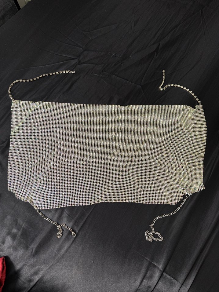 Kadın Parlak Pul Detaylı Vücut Zinciri - Görsel 2