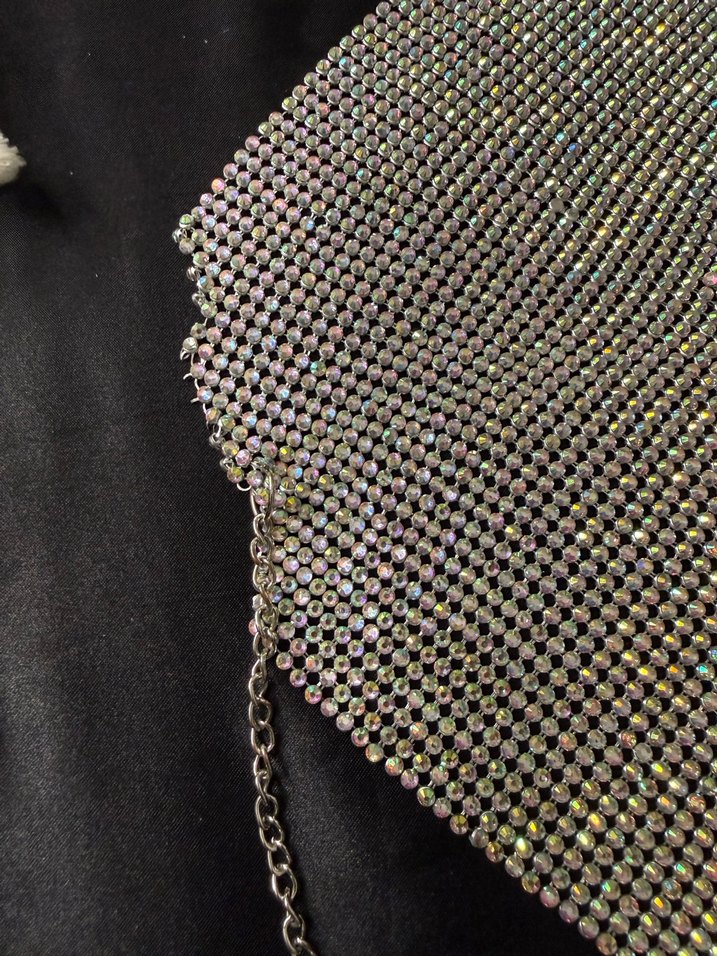 Kadın Parlak Pul Detaylı Vücut Zinciri - Görsel 5