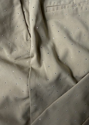 Bej Kadın Parlak Takım Elbise - Görsel 4