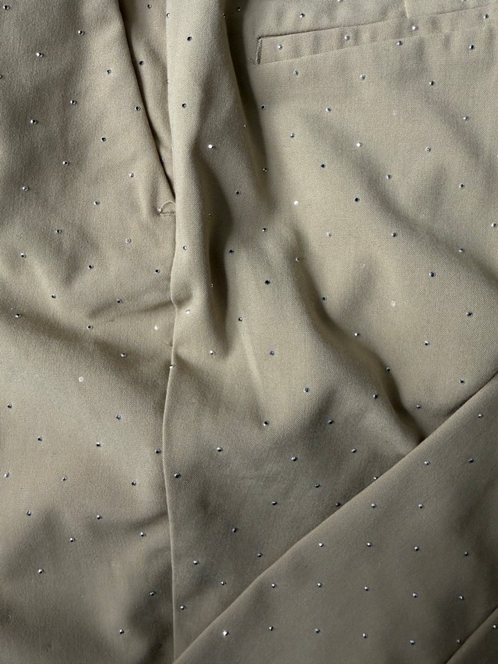 Bej Kadın Parlak Takım Elbise - Görsel 4