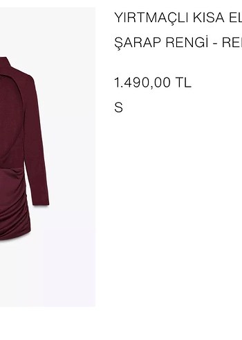 Bordo Drapeli Uzun Kollu Triko Elbise - Görsel 4