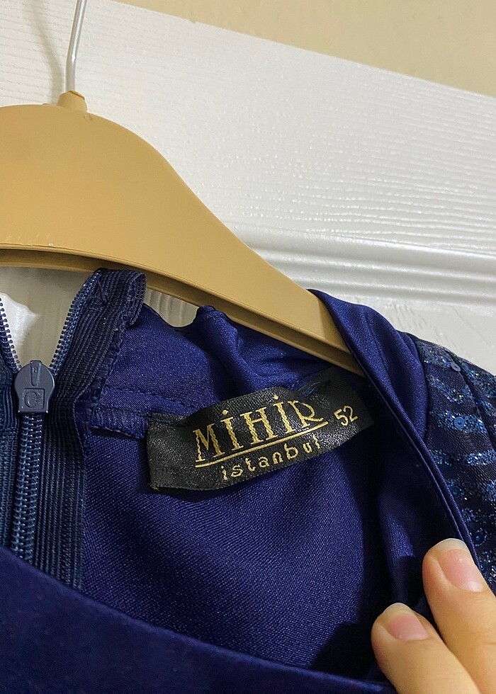 Lacivert abiye - Görsel 5