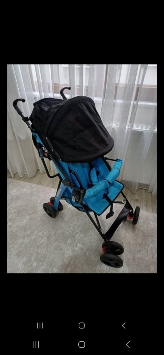 Koyu Mavi Bebek Arabası - Görsel 2