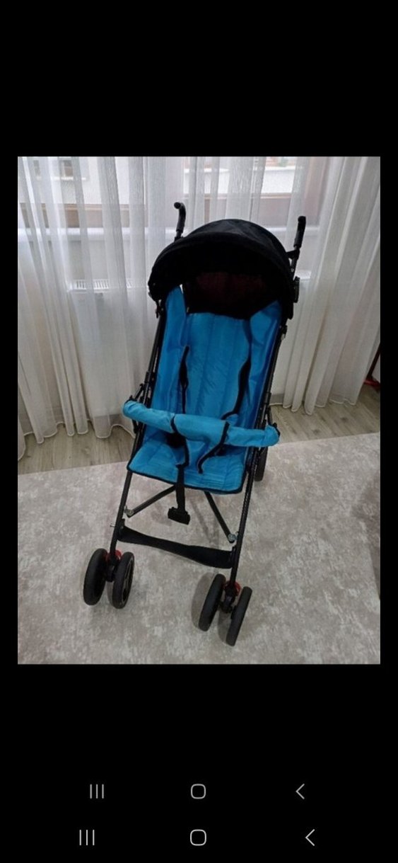 Koyu Mavi Bebek Arabası - Görsel 3