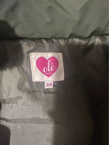 34 Beden yeşil Renk Şişme mont