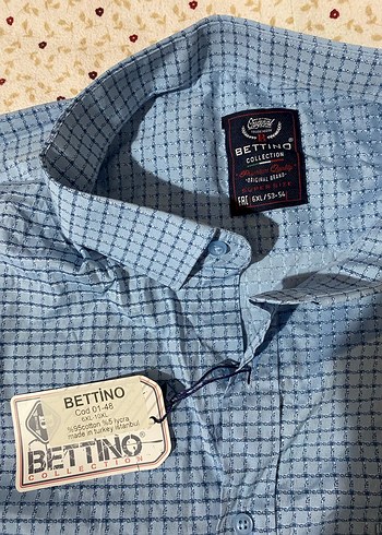 Erkek Mavi Pamuklu Kısa Kollu Gömlek - Görsel 2