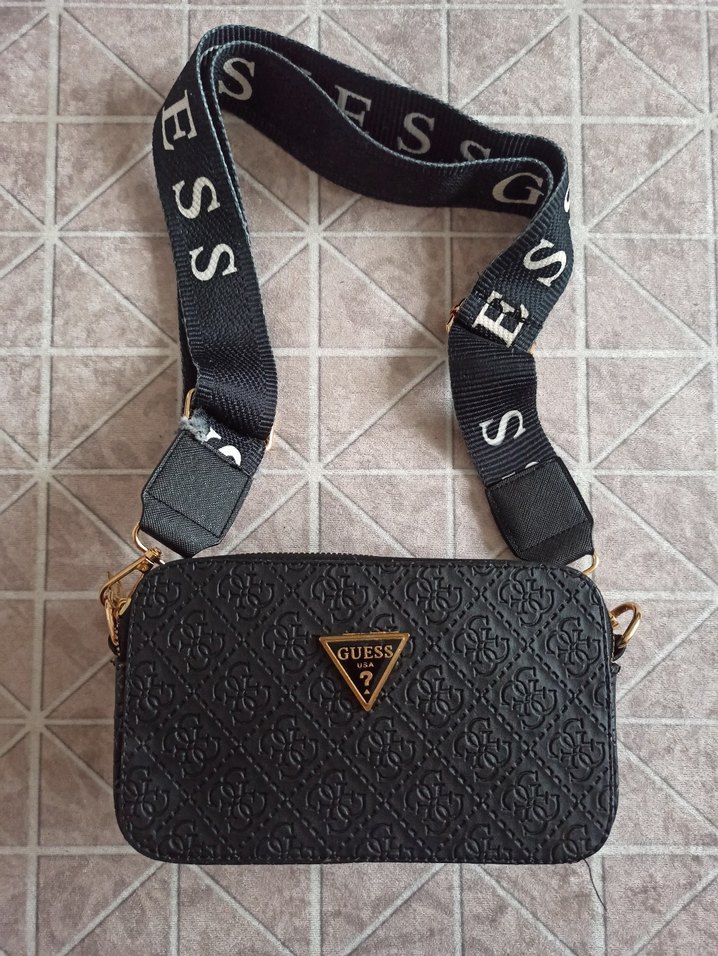 Guess Siyah Baskılı Deri Kadın Çanta - Görsel 4