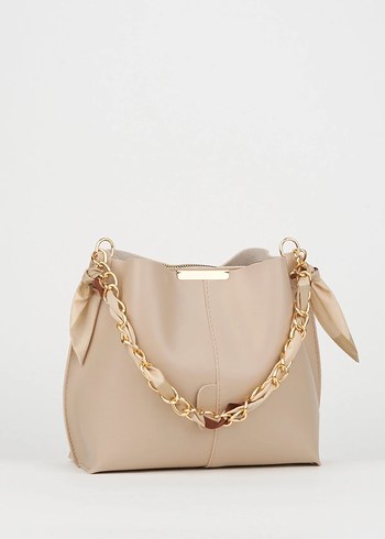 Beyaz Deri Minimalist Kadın Çanta - Görsel 10